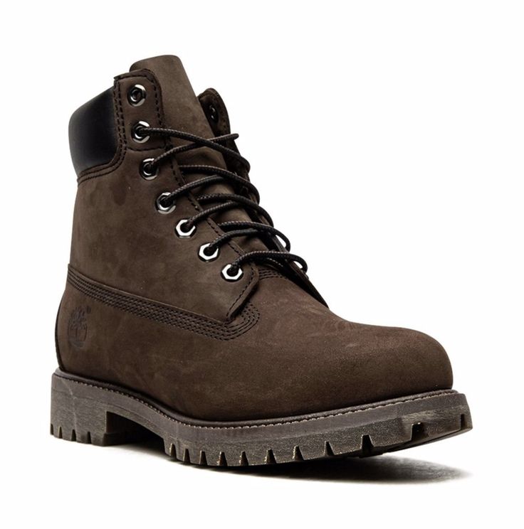 Timberland — 6-Inch Premium Waterproof Boot — Dark Brown Nubuck