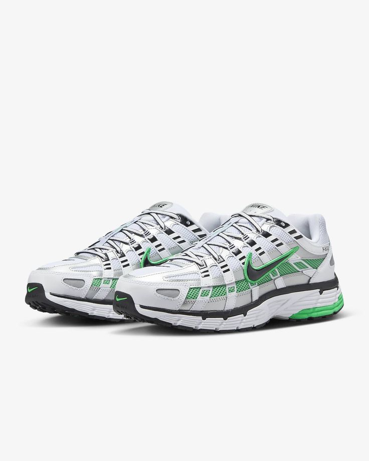 Nike — P-6000 — White / Spring Green / Silver