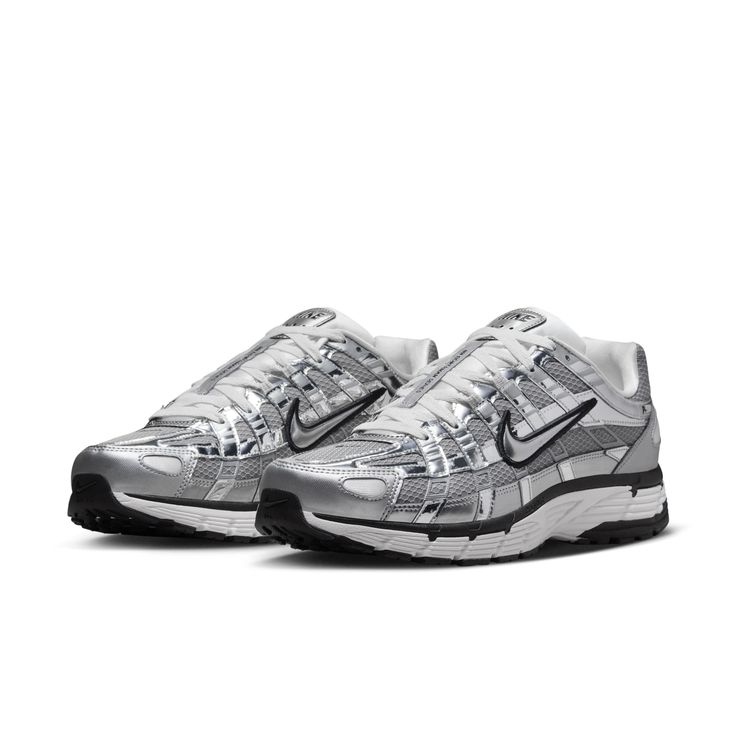 Nike — P-6000 — Silver Metallic / White Laces