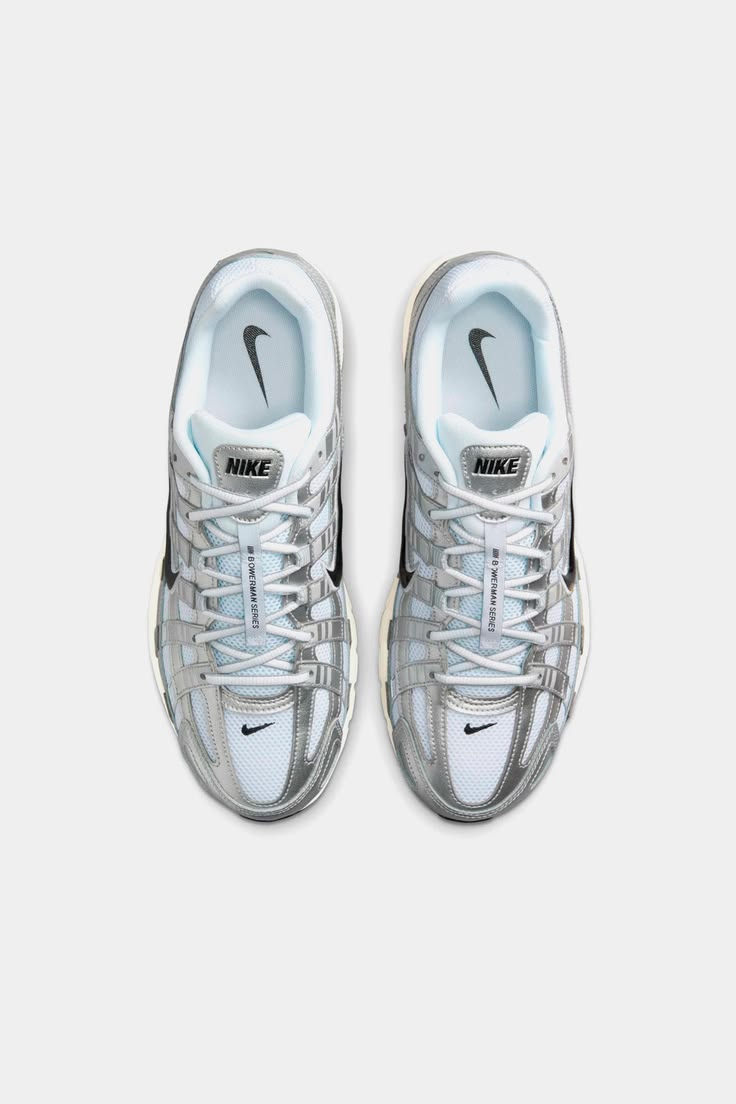 Nike — P-6000 — Silver Metallic / White Laces