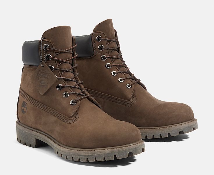 Timberland — 6-Inch Premium Waterproof Boot — Dark Brown Nubuck