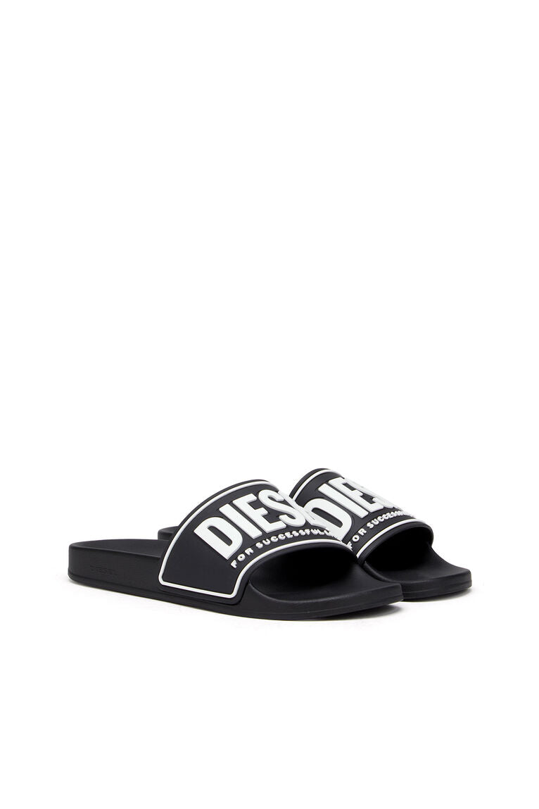 Sa-Mayemi-Pool slides with 3D logo